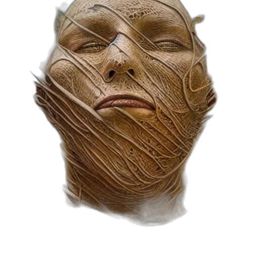 mask, face, creature, crown, photorealistic, concept art, 3d render, fantasy art transparent PNG cut-out