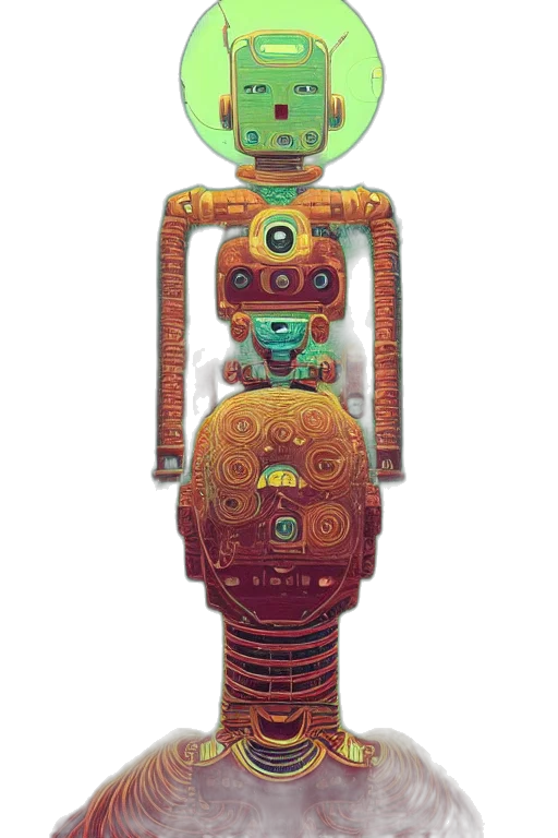 robot, staff, weapon, jewelry transparent PNG cut-out