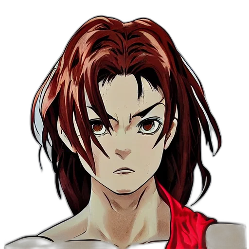 face, hair, anime, pixel art transparent PNG cut-out