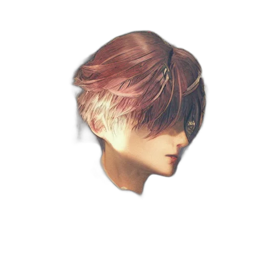 hair, face, mask, staff transparent PNG cut-out
