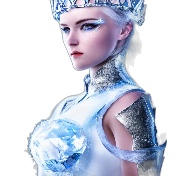 robot, crown, jewelry, face, concept art, 3d render, fantasy art, photorealistic transparent PNG cut-out