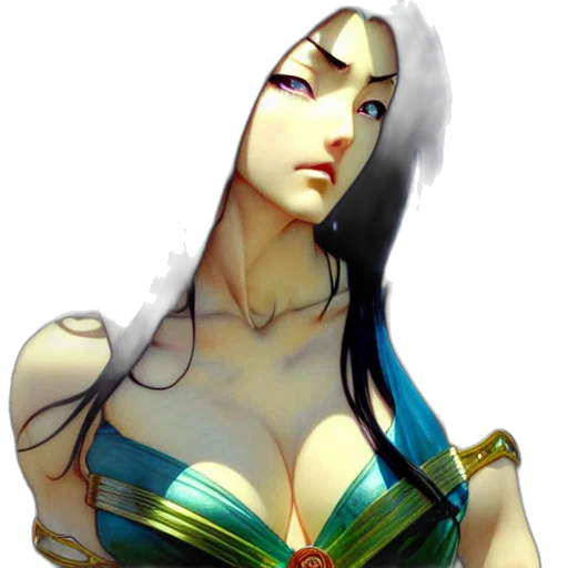 dress, staff, face, jewelry, fantasy art, concept art, 3d render, pixel art transparent PNG cut-out