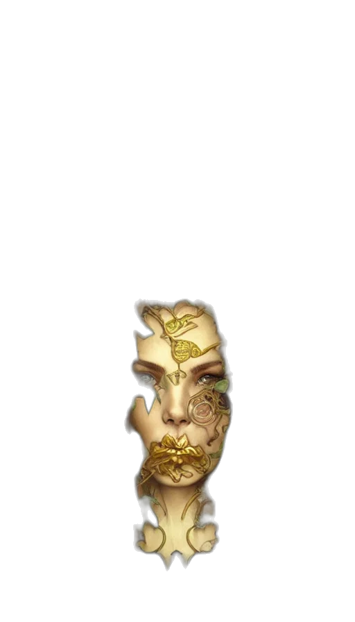 mask, face, crown, jewelry transparent PNG cut-out