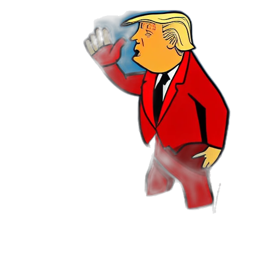 weapon, staff, jacket, creature, cartoon, pixel art, concept art, comic book art transparent PNG cut-out