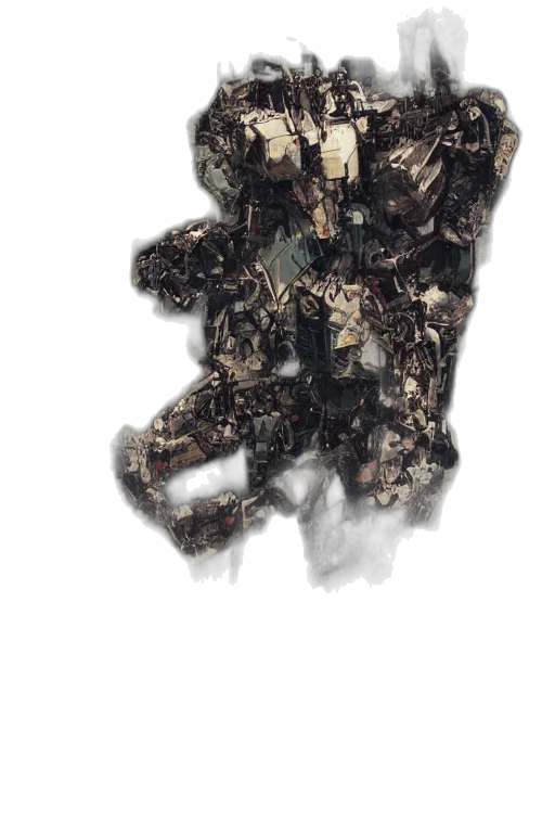robot, mask, creature, weapon transparent PNG cut-out