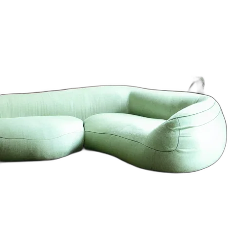 furniture, shoes, 3d render, green transparent PNG cut-out