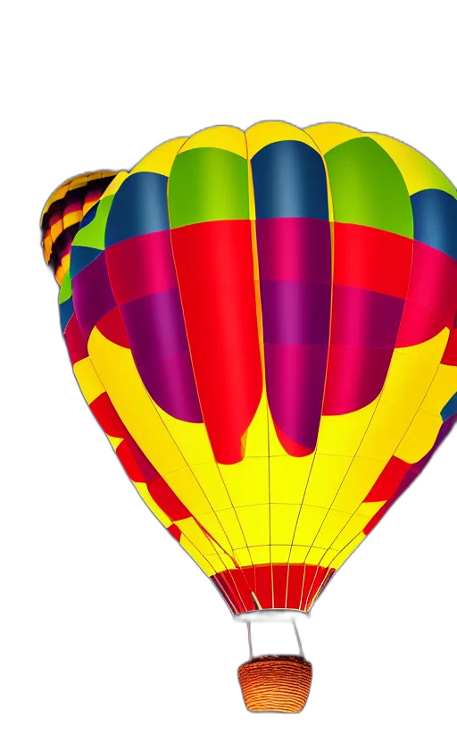 colorful, highly, detailed, realistic, photo, hot, air, balloon transparent PNG cut-out