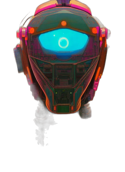 robot, mask, weapon, face transparent PNG cut-out