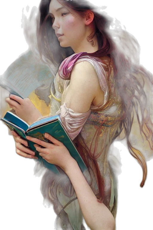 dragon, dress, fantasy art, oil painting transparent PNG cut-out