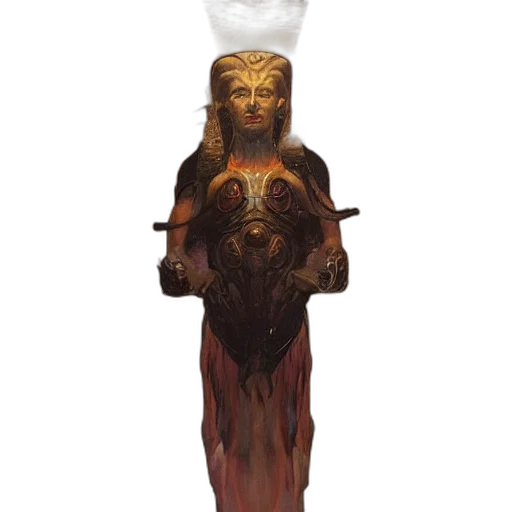 mask, dress, crown, staff transparent PNG cut-out