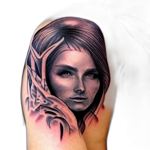face, jewelry, photorealistic, fantasy art, comic book art, concept art, tattoo, realism transparent PNG cut-out