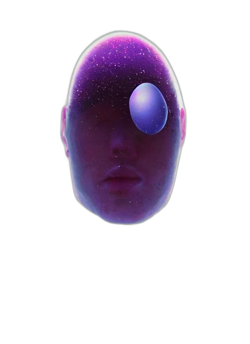 mask, face, creature, robot, 3d render, vaporwave, concept art, photorealistic transparent PNG cut-out
