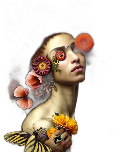 flower, face, mask, jewelry transparent PNG cut-out