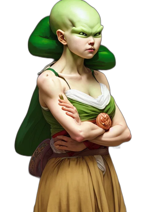 staff, face, concept art, fantasy art, photorealistic, comic book art, green, earth tones transparent PNG cut-out