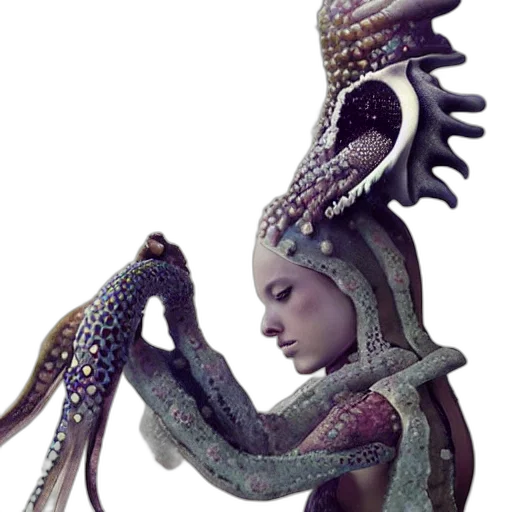 creature, jewelry, dragon, staff, concept art, fantasy art, 3d render, photorealistic transparent PNG cut-out