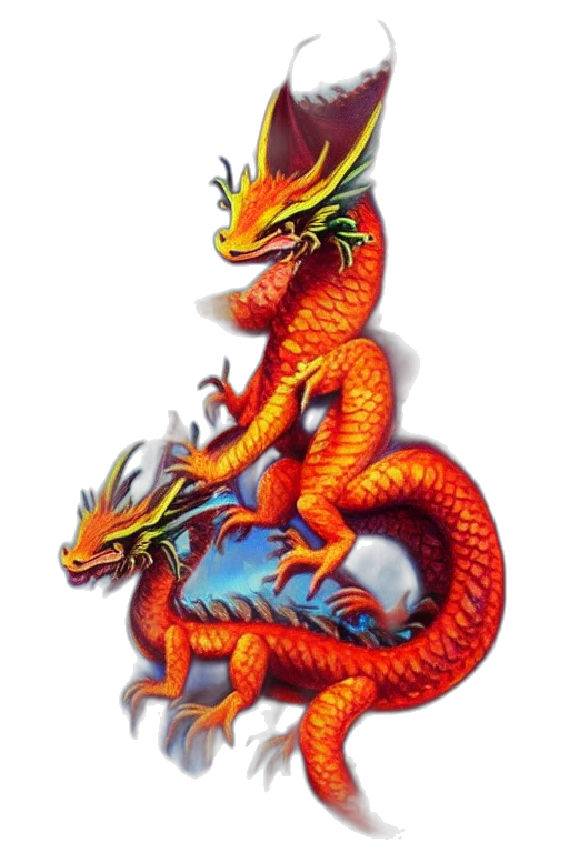 dragon, staff, animal, jewelry, fantasy art, pixel art, concept art, photorealistic transparent PNG cut-out