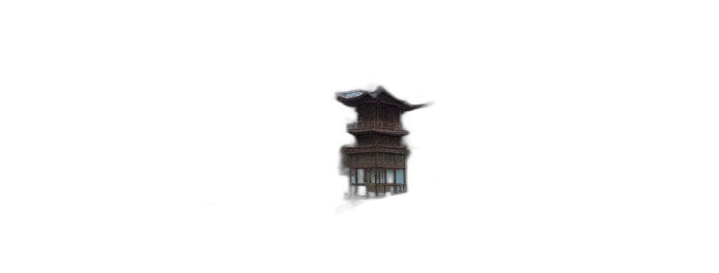 building, dragon, staff, umbrella transparent PNG cut-out