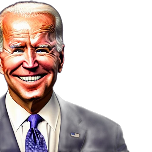 face, photorealistic, joe, biden, minecraft, shaders transparent PNG cut-out