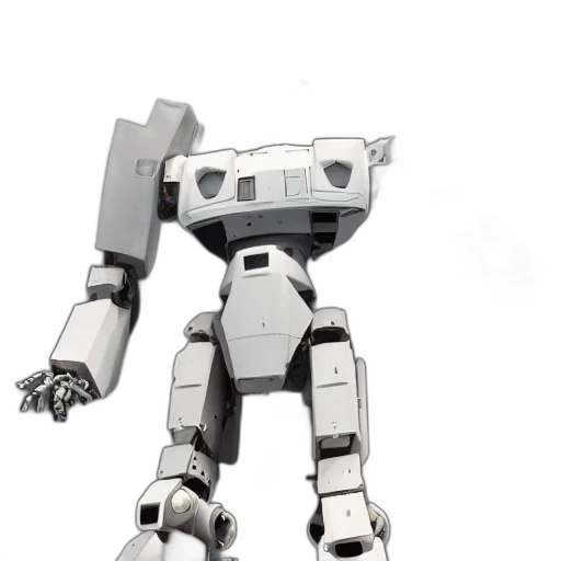 robot, weapon, staff, 3d render transparent PNG cut-out