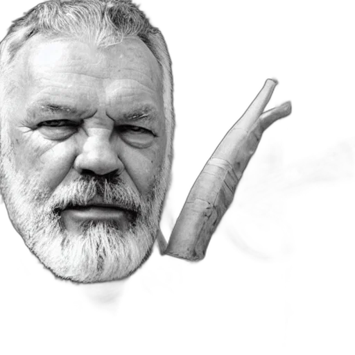 weapon, face, staff, food, photorealistic, peter, brotzmann transparent PNG cut-out