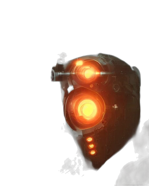 robot, mask, face, weapon transparent PNG cut-out