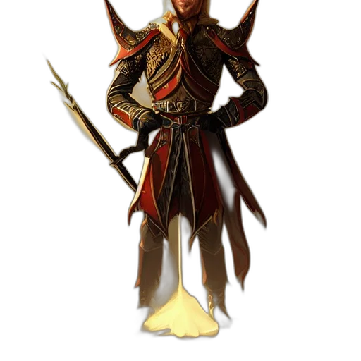 staff, sword, dragon, fantasy art, concept art, pixel art, 3d render, red transparent PNG cut-out