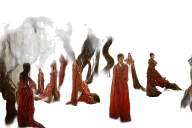 staff, dress, concept art, 3d render transparent PNG cut-out