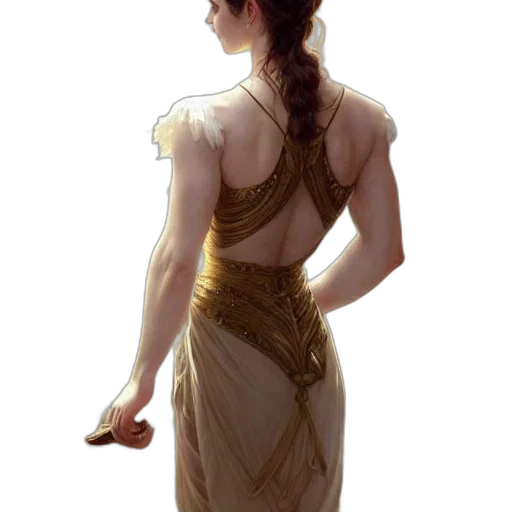 dress, staff, jewelry, sword transparent PNG cut-out