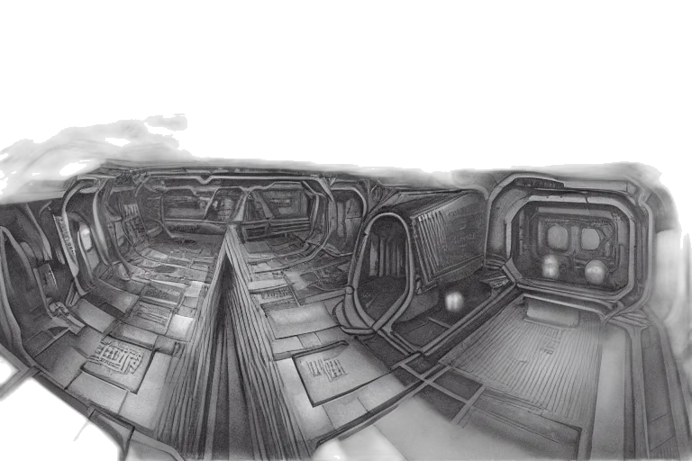 car, robot, building, concept art transparent PNG cut-out