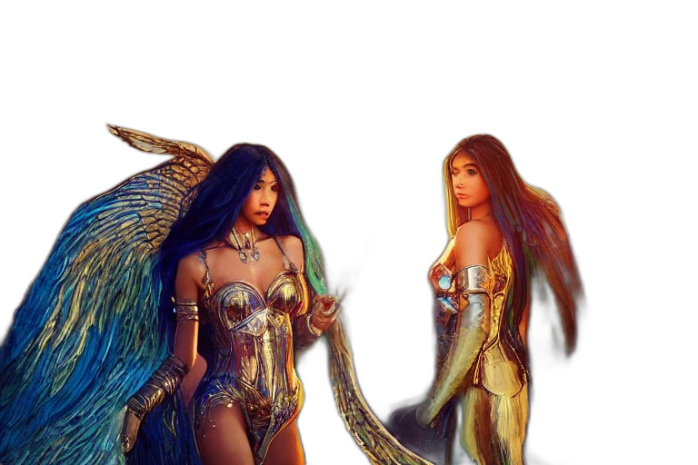fantasy art, concept art, comic book art, pixel art, golden, wide, shot, dslr transparent PNG cut-out