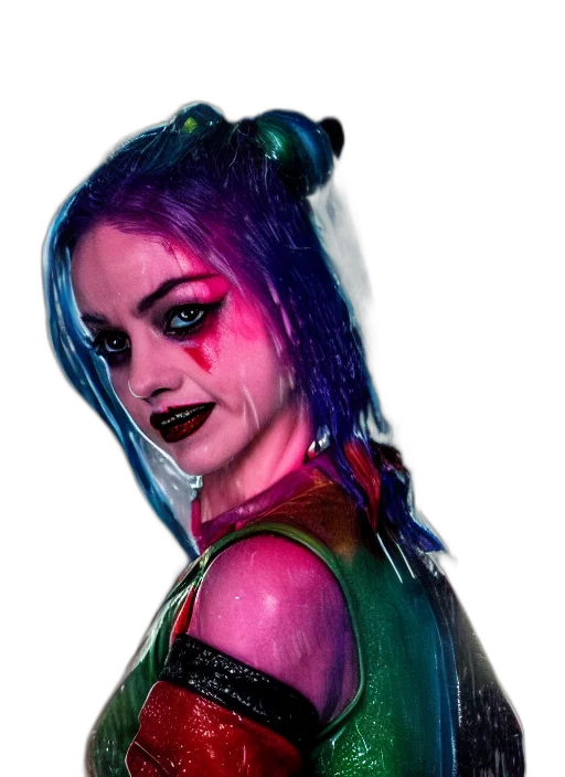 face, cyberpunk, comic book art, concept art transparent PNG cut-out