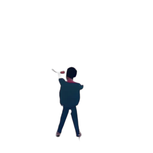 staff, jacket, umbrella, weapon, pixel art, concept art, cartoon, anime transparent PNG cut-out