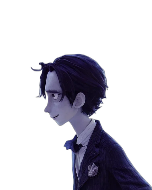 face, jacket, staff, robot, cartoon, concept art, anime, watercolor transparent PNG cut-out