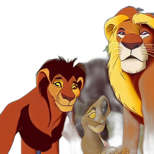 concept art, 3d render, screenshot, lion transparent PNG cut-out
