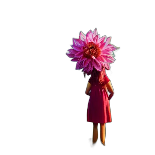 flower, staff, dress, crown, 3d render, concept art, fantasy art, pixel art transparent PNG cut-out