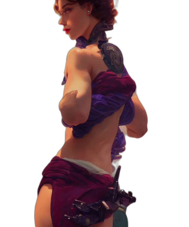 dress, staff, weapon, jewelry transparent PNG cut-out