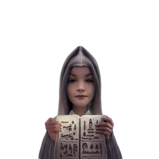 robot, dress, face, crown transparent PNG cut-out