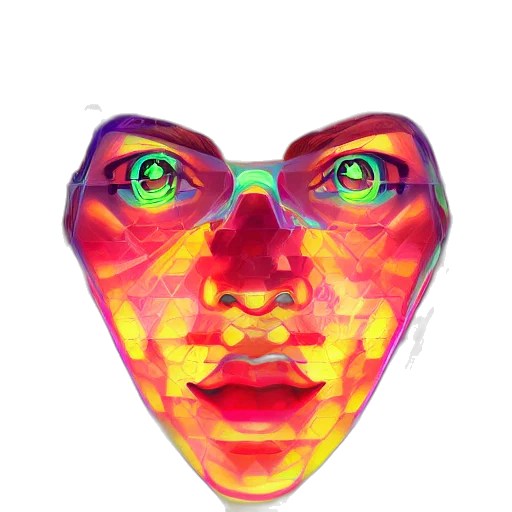 face, mask, robot, creature transparent PNG cut-out
