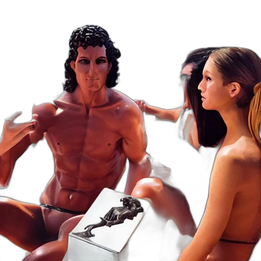concept art, 3d render, photorealistic, vaporwave transparent PNG cut-out
