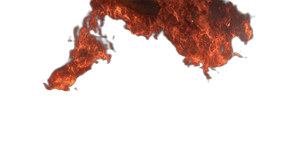 dragon, hair, jacket, mask, concept art, 3d render, fire, flames transparent PNG cut-out