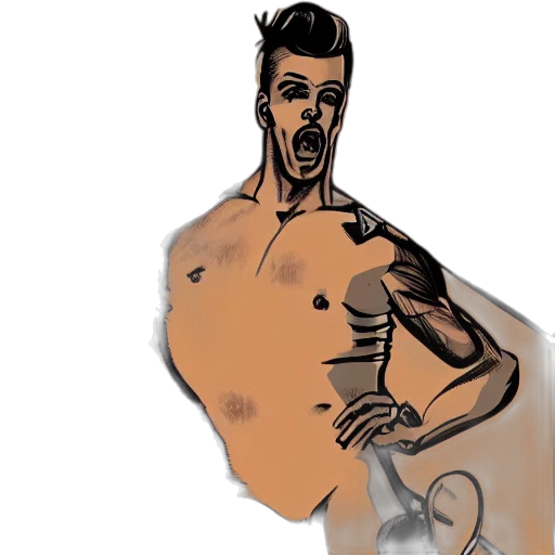 comic book art, concept art, cartoon, photorealistic transparent PNG cut-out