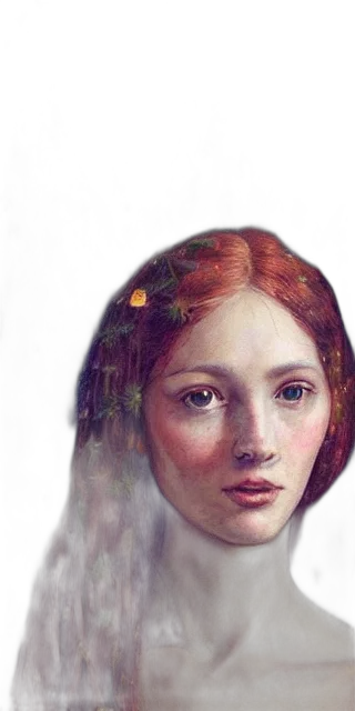 face, crown, dress, mask, fantasy art, photorealistic, oil painting, concept art transparent PNG cut-out