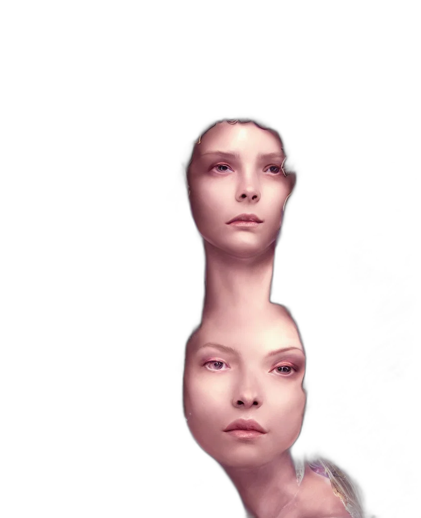 face, robot, mask, hair transparent PNG cut-out