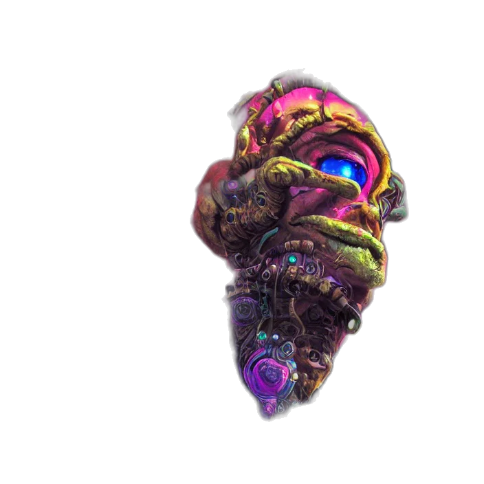 mask, staff, crown, weapon transparent PNG cut-out