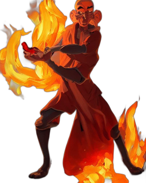 staff, jacket, concept art, fantasy art, pixel art, anime, fire, red transparent PNG cut-out