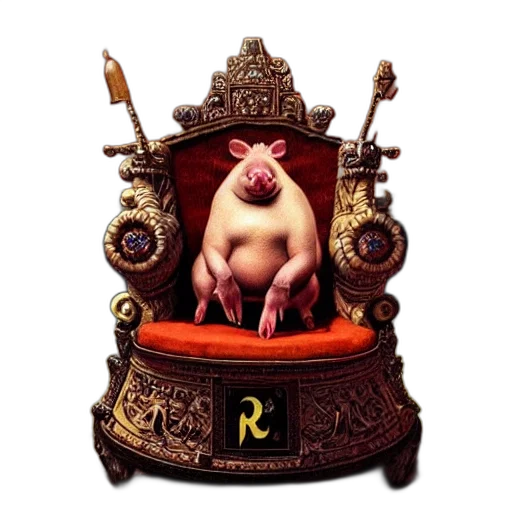 crown, animal, concept art, 3d render transparent PNG cut-out
