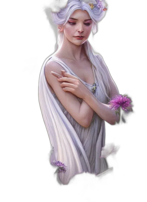 dress, jewelry, staff, crown transparent PNG cut-out