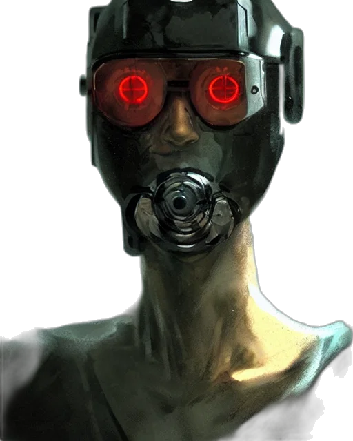 robot, mask, face, staff transparent PNG cut-out