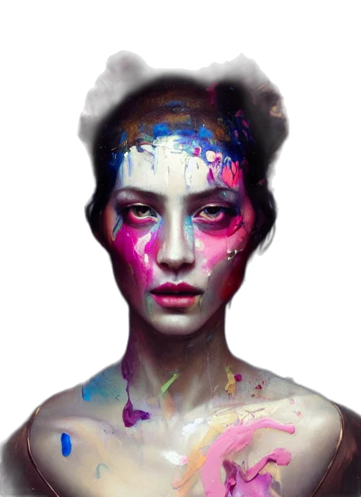 face, mask, crown, cyberpunk transparent PNG cut-out