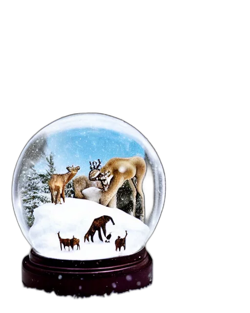 photorealistic, oil painting, watercolor, 3d render, snow, photo, whole, zoo transparent PNG cut-out